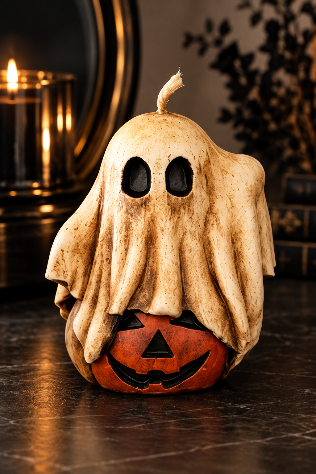 Ghost & Pumpkin Candle - Soy Candle
